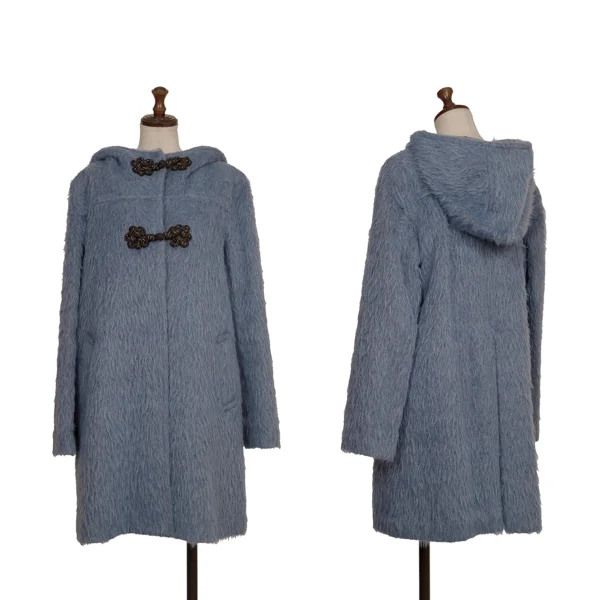 VIVIENNETAM Wool Blend Shaggy Duffle Coat Sky blue 1 K-172969_001