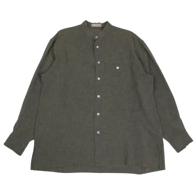 ISSEY MIYAKE MEN Triacetate Blend Mandarin Collar Shirt