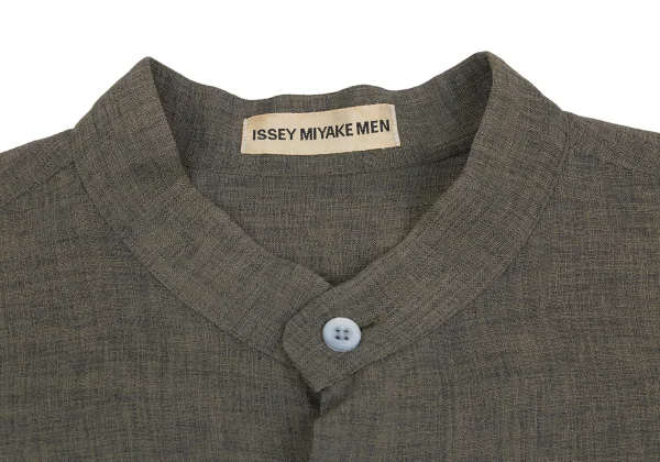 ISSEY MIYAKE MEN Triacetate Blend Mandarin Collar Shirt K-172973_004