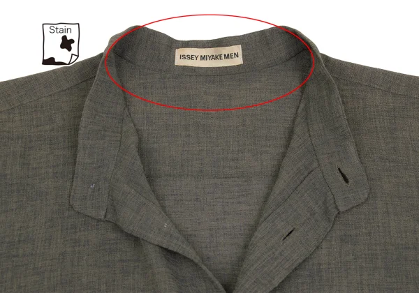 ISSEY MIYAKE MEN Triacetate Blend Mandarin Collar Shirt K-172973_007