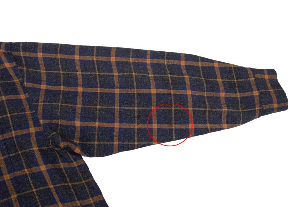 ISSEY MIYAKE MEN Rayon Blend Mandarin Collar Plaid Shirt K-172974_007