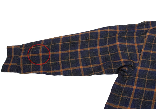 ISSEY MIYAKE MEN Rayon Blend Mandarin Collar Plaid Shirt K-172974_009
