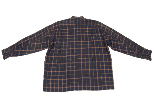 ISSEY MIYAKE MEN Rayon Blend Mandarin Collar Plaid Shirt K-172974_016