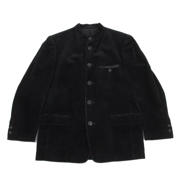 ISSEY MIYAKE MEN Cotton Corduroy Mandarin Collar Jacket Black M K-172977_001