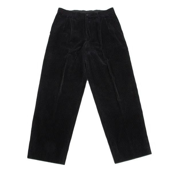 ISSEY MIYAKE MEN Cotton Corduroy Double Pleated Pants Black L K-172978_001