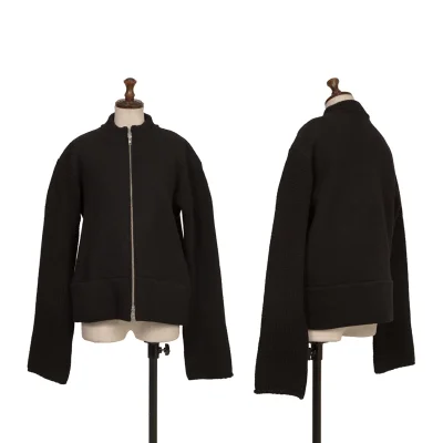 Y's Boiled Wool Knit Zip-Up Blouson