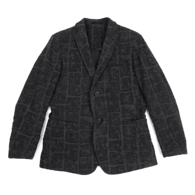 ISSEY MIYAKE MEN Wool Check Weave Jacket