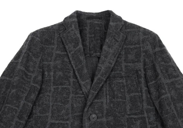 ISSEY MIYAKE MEN Wool Check Weave Jacket K-172984_002