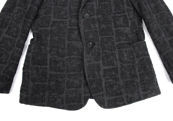 ISSEY MIYAKE MEN Wool Check Weave Jacket K-172984_010