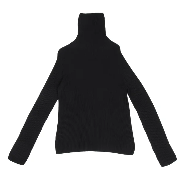 Yohji Yamamoto NOIR Rayon Blend Turtleneck Rib Knit Sweater K-172989_002