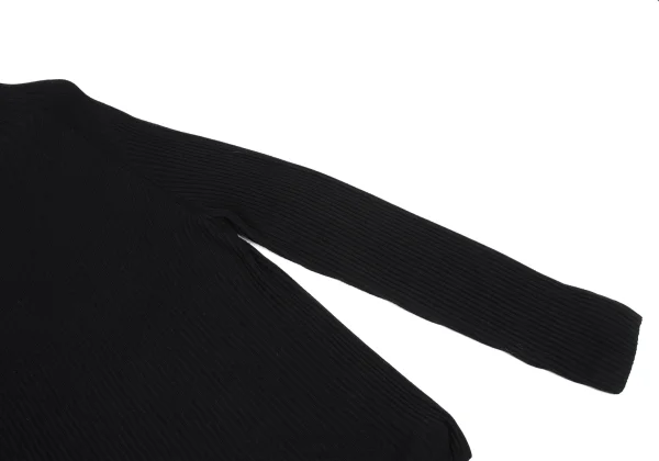 Yohji Yamamoto NOIR Rayon Blend Turtleneck Rib Knit Sweater K-172989_006