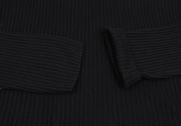 Yohji Yamamoto NOIR Rayon Blend Turtleneck Rib Knit Sweater K-172989_007