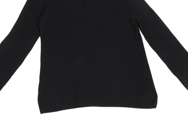 Yohji Yamamoto NOIR Rayon Blend Turtleneck Rib Knit Sweater K-172989_008
