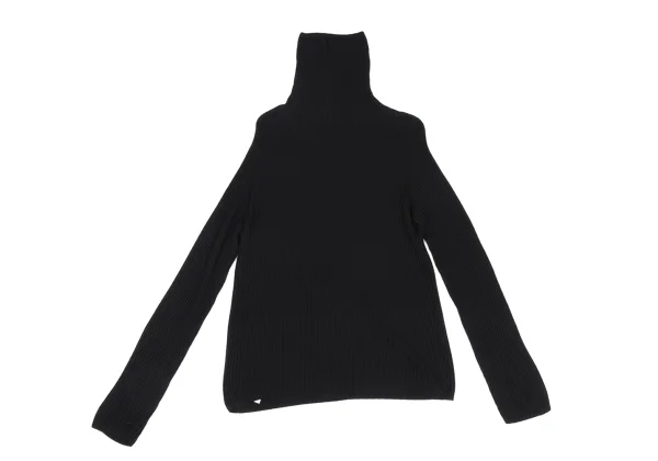 Yohji Yamamoto NOIR Rayon Blend Turtleneck Rib Knit Sweater K-172989_010