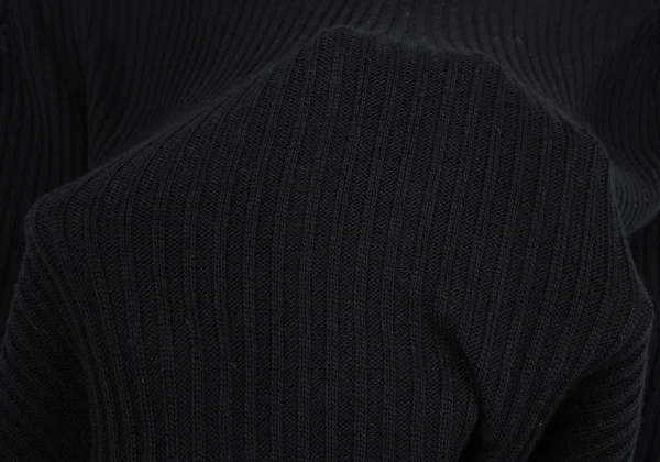 Yohji Yamamoto NOIR Rayon Blend Turtleneck Rib Knit Sweater K-172989_011