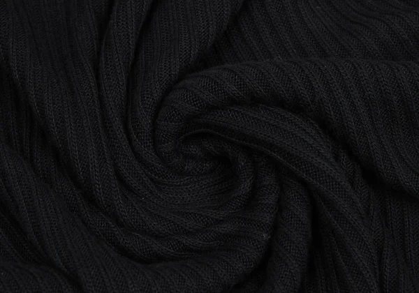 Yohji Yamamoto NOIR Rayon Blend Turtleneck Rib Knit Sweater K-172989_012