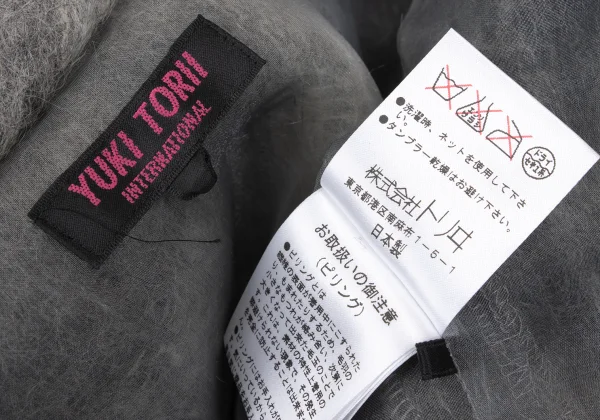 YUKI TORII Mohair Blend Wool Stitch Design Collar K-172995_007