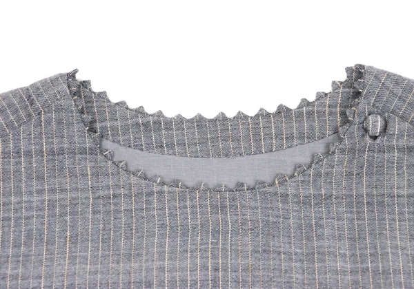 ISSEY MIYAKE HaaT Zigzag Neck Striped Drawstring Top K-173000_004