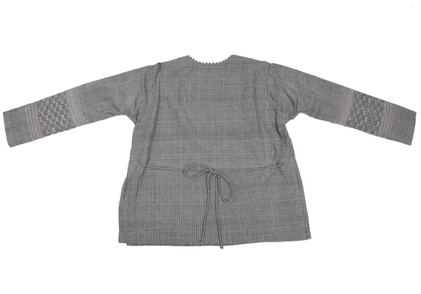 ISSEY MIYAKE HaaT Zigzag Neck Striped Drawstring Top K-173000_014