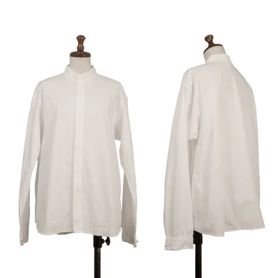 ISSEY MIYAKE HaaT Embroidery Band-collar Blouse