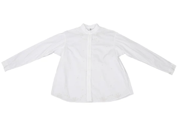 ISSEY MIYAKE HaaT Embroidery Band-collar Blouse K-173001_002