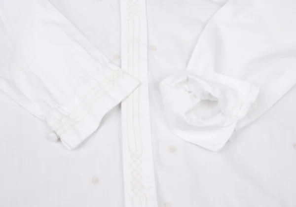 ISSEY MIYAKE HaaT Embroidery Band-collar Blouse K-173001_007