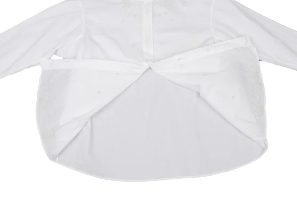 ISSEY MIYAKE HaaT Embroidery Band-collar Blouse K-173001_010