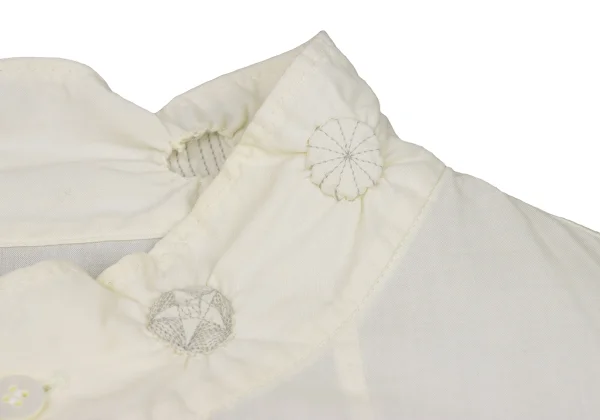 ISSEY MIYAKE HaaT Gathered Dot Band Collar Blouse K-173002_006