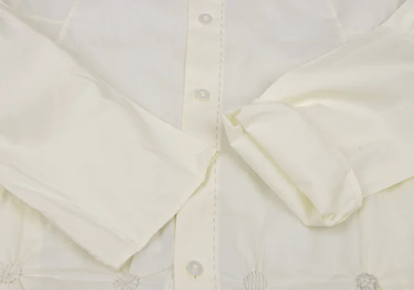 ISSEY MIYAKE HaaT Gathered Dot Band Collar Blouse K-173002_009