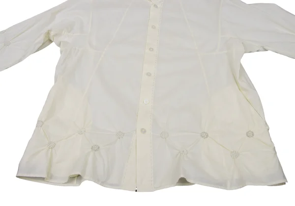 ISSEY MIYAKE HaaT Gathered Dot Band Collar Blouse K-173002_010