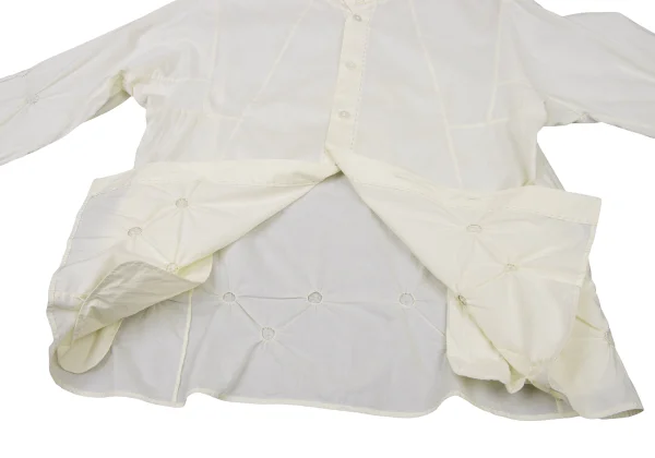 ISSEY MIYAKE HaaT Gathered Dot Band Collar Blouse K-173002_013