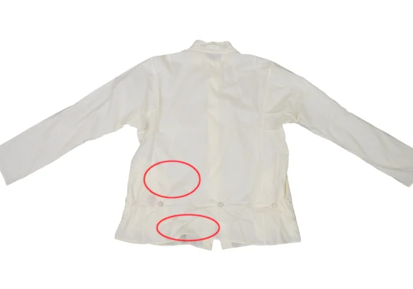 ISSEY MIYAKE HaaT Gathered Dot Band Collar Blouse K-173002_014