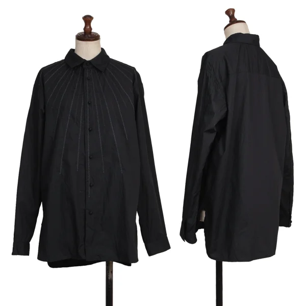 ISSEY MIYAKE HaaT Stitch Long Sleeve Shirt Black 3 K-173003_001