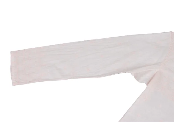 ISSEY MIYAKE HaaT Graphic Embroidered Band-Collar Blouse K-173006_006