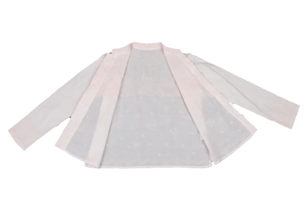 ISSEY MIYAKE HaaT Graphic Embroidered Band-Collar Blouse K-173006_010