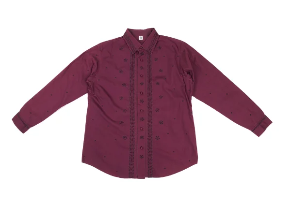ISSEY MIYAKE HaaT Dot Floral Embroidery Lomg Sleeve Shirt K-173007_002