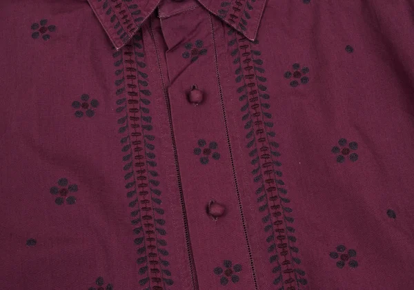 ISSEY MIYAKE HaaT Dot Floral Embroidery Lomg Sleeve Shirt K-173007_006
