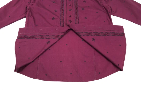 ISSEY MIYAKE HaaT Dot Floral Embroidery Lomg Sleeve Shirt K-173007_011