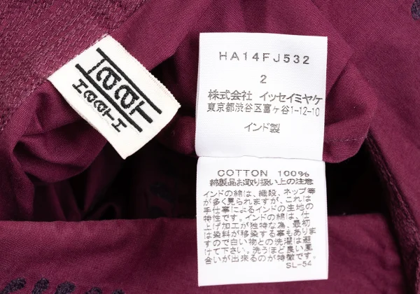 ISSEY MIYAKE HaaT Dot Floral Embroidery Lomg Sleeve Shirt K-173007_014