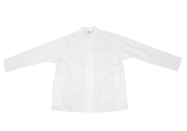 ISSEY MIYAKE HaaT Floral Embroidery Band Collar Blouse K-173013_002