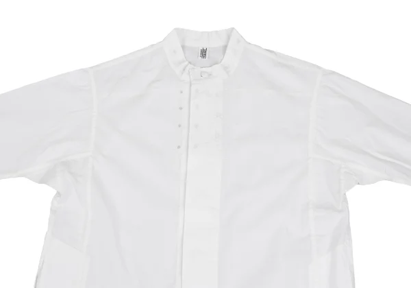 ISSEY MIYAKE HaaT Floral Embroidery Band Collar Blouse K-173013_003