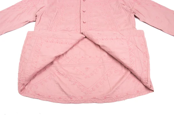 ISSEY MIYAKE HaaT Graphic Embroidery Line Design Band-collar Blouse K-173014_012