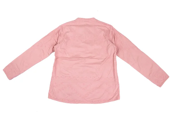 ISSEY MIYAKE HaaT Graphic Embroidery Line Design Band-collar Blouse K-173014_013