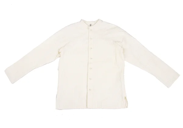ISSEY MIYAKE HaaT Switching Design Sashiko Band-collar Blouse K-173015_002