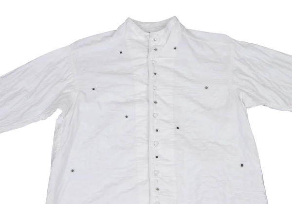 ISSEY MIYAKE HaaT Mirror Design Sashiko Stand-Collar Blouse K-173016_003