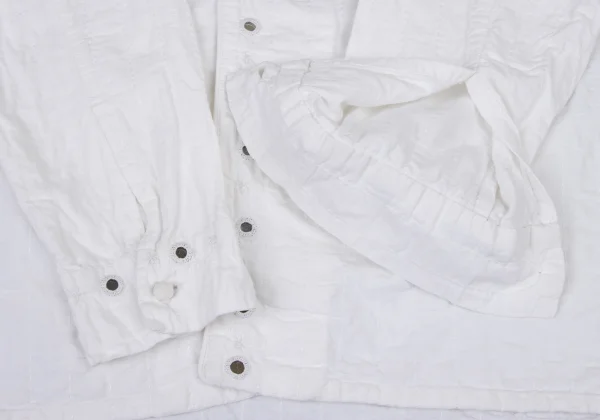 ISSEY MIYAKE HaaT Mirror Design Sashiko Stand-Collar Blouse K-173016_009