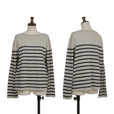 Jean Paul GAULTIER FOR SEPT PREMIERES Wool Glitter Striped Knit Top