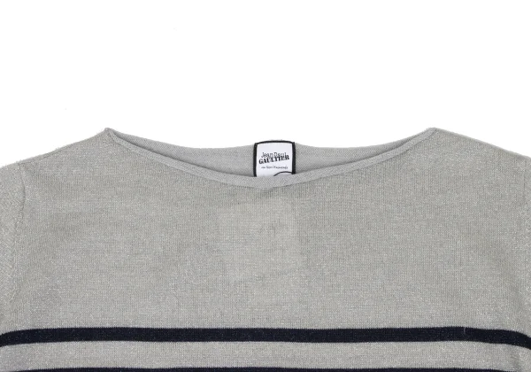 Jean Paul GAULTIER FOR SEPT PREMIERES Wool Glitter Striped Knit Top K-173024_003