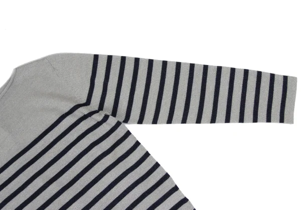 Jean Paul GAULTIER FOR SEPT PREMIERES Wool Glitter Striped Knit Top K-173024_004
