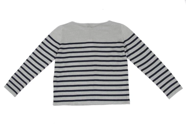 Jean Paul GAULTIER FOR SEPT PREMIERES Wool Glitter Striped Knit Top K-173024_008